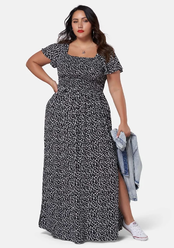 Getting Down Print Maxi Dress Stylish Boho Chic Maxi Dress