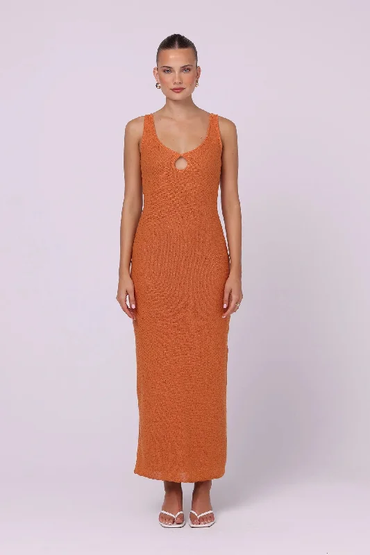 Isabelle Quinn - Marcella Sequin Maxi Dress Amber Classic V-Neck Maxi Dress