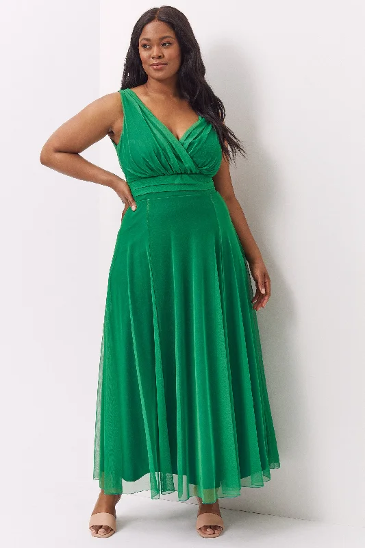 Nancy Marilyn Mesh Maxi Dress Chic Sleeveless Maxi Dress