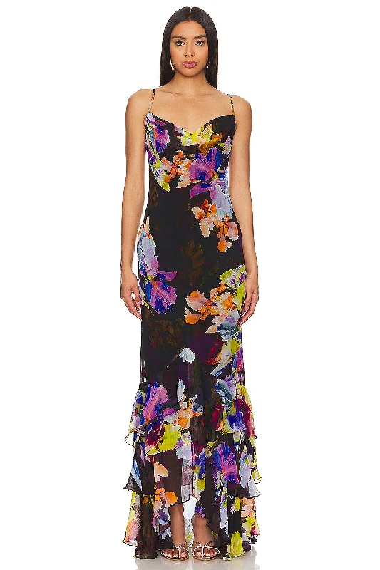 Rococo Maxi Dress Quin Stylish Long Sleeve Maxi Dress