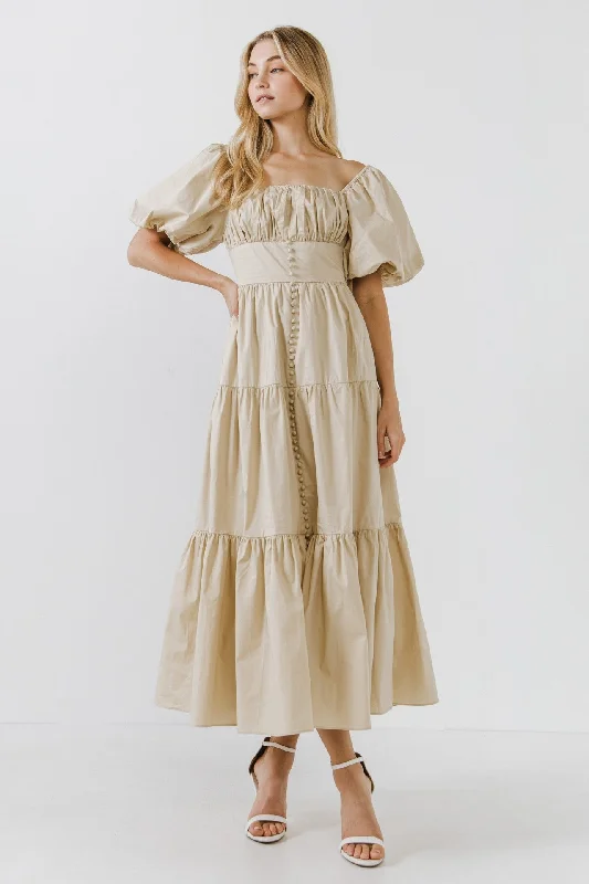 Ruched Corset Maxi Dress Fashionable Off-Shoulder Maxi Dress