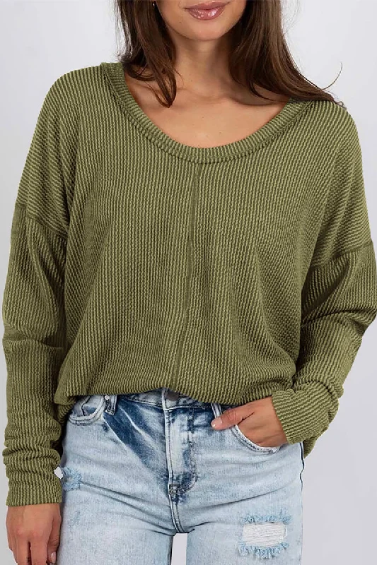Women's 2024 Fall Casual Long Sleeve Going Out Tops Ribbed V Neck Loose Fit Trendy Cute T Shirts Tee Blouses Sheer Mesh Blouse Women's 2024 Fall Casual Long Sleeve Going Out Tops Ribbed V Neck Loose Fit Trendy Cute T Shirts Tee Blouses Sheer Mesh Blouse