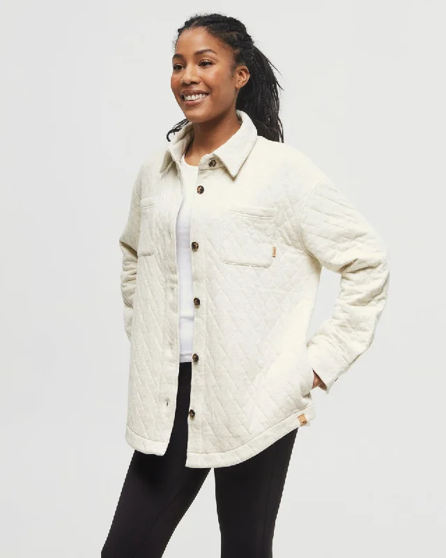 Women's Dunes Shacket Chic Ruffle Blouse