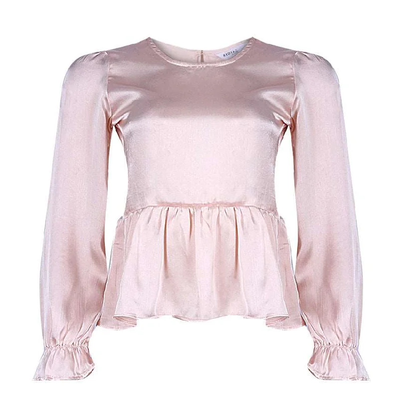 Casual Blouses Feminine Tie Blouse