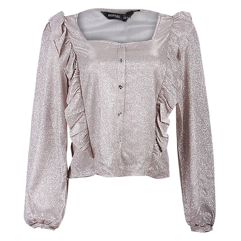 REDTAG Pale Pink Casual Blouse Floral Chiffon Blouse