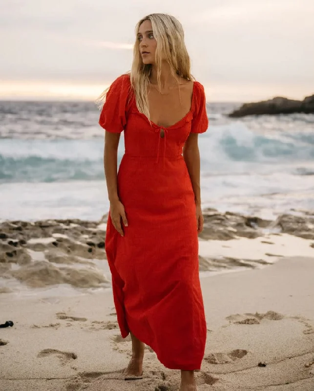 Billabong Burning Love Maxi Dress - Sum24 Cozy Wrap Maxi Dress