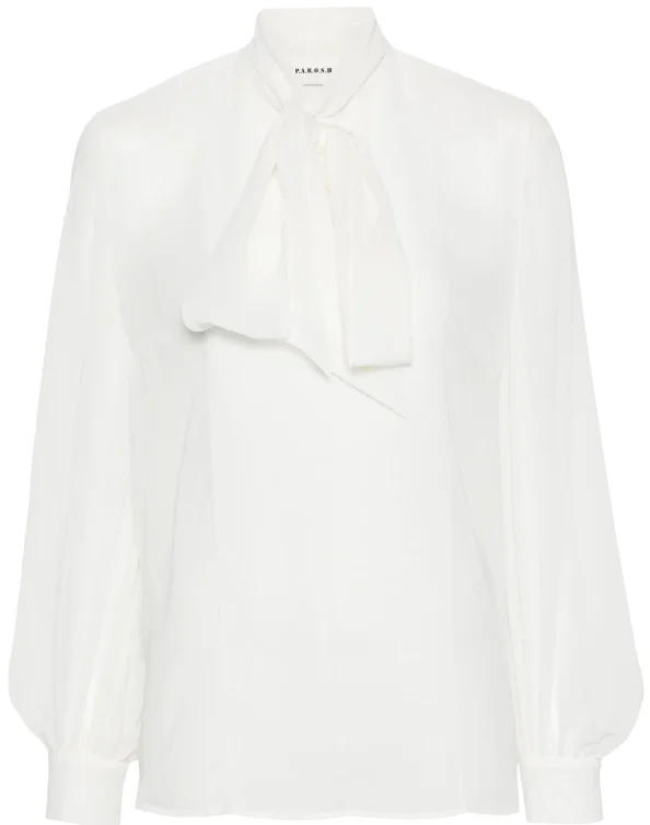 tied-neck blouse Bell Sleeve Blouse