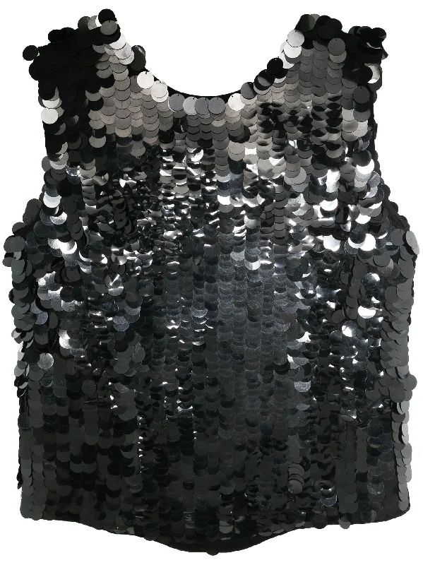 Glass sequin embellished blouse Elegant Embroidery Blouse