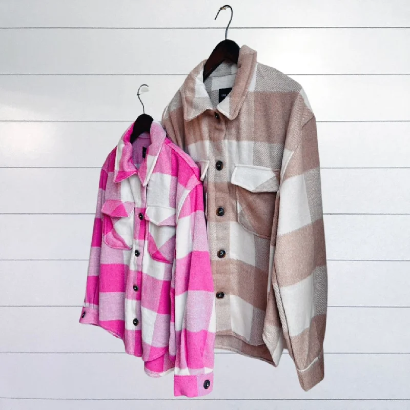 DOORBUSTER Charlie Pocket Shacket- 2 Colors! Chic Square Blouse