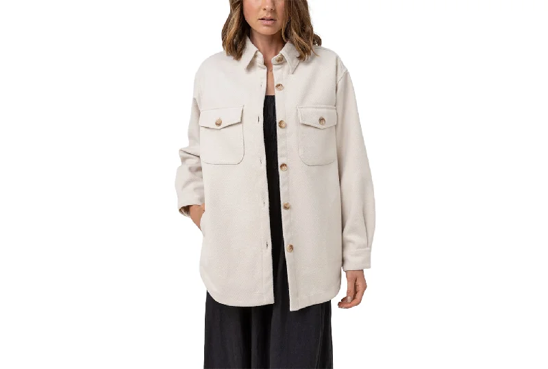 CLASSIC MINIMAL SHACKET Versatile Layering Blouse