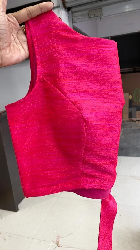 Pink Silk embroidery hand worked blouse Office-Ready Blouse