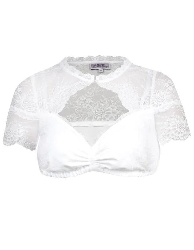 Diamond Keyhole Dirndl Blouse Playful Puff Blouse