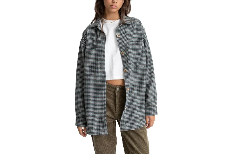 EVERGREEN SHACKET Classic Striped Blouse