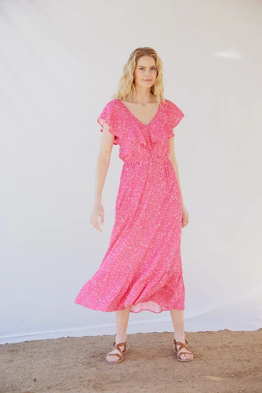 Fiesta Maxi Dress in  Isabella Elegant Maxi Dress with Belt