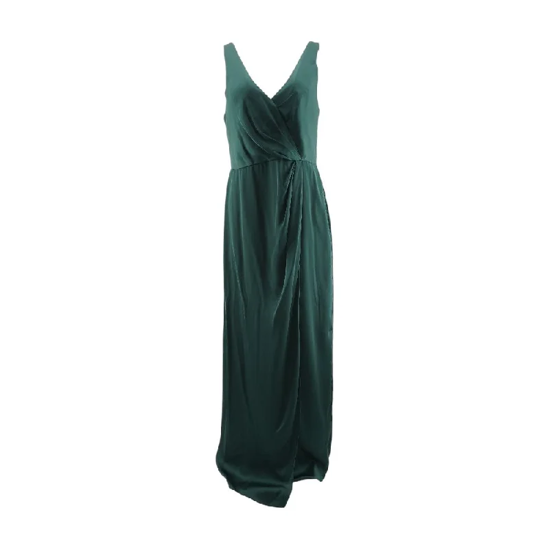 Green Solid Maxi Dress Stylish Maxi Dress with Pleats