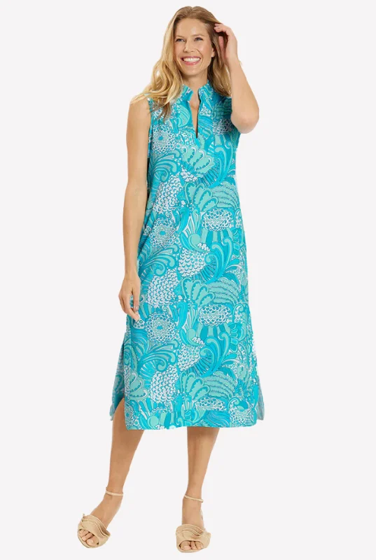 Jude Connally Kristen Maxi Dress in Enchanted Sea Garden Cozy Longline Maxi Dress