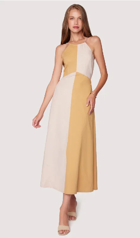 LA CREME MAXI DRESS- lost and wander Elegant Maxi Dress with Slit