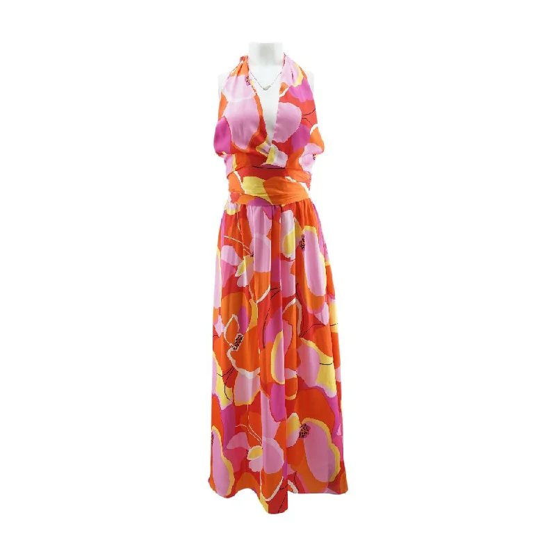 Multi Floral Maxi Dress Fashionable Chiffon Tiered Maxi Dress