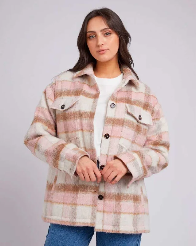Nina Check Shacket Boho Chic Blouse