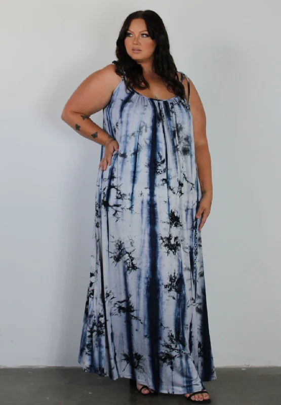 Pretty Cami Maxi Dress Stylish Pleated A-Line Maxi Dress