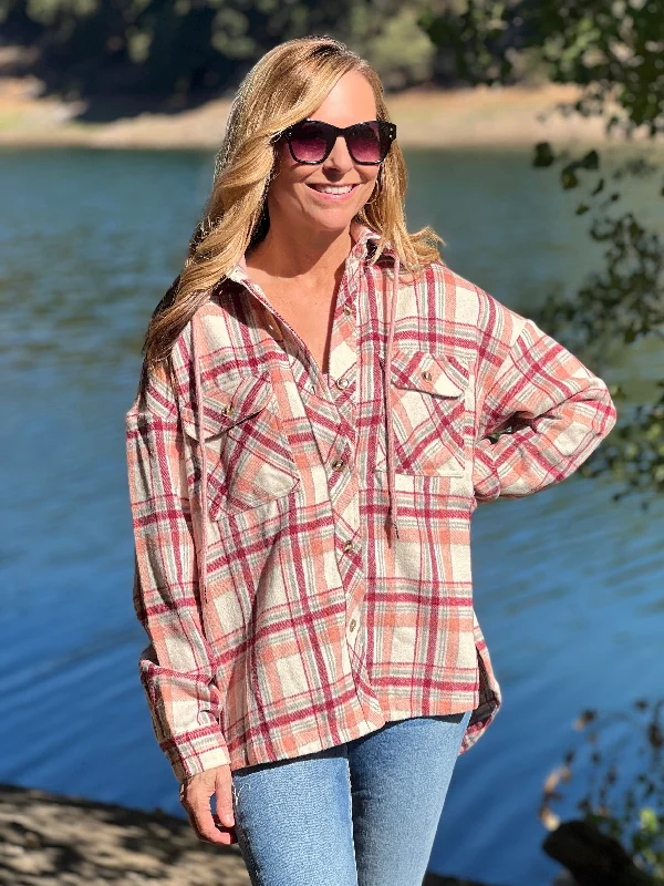 Pretty In Pink Shacket Sheer Mesh Blouse