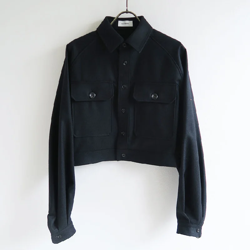 【THE RERACS/ザ・リラクス】<br>RERACS 2/54 COLLEGE FLANNEL CPO SUPER SHORT BLOUSE <br>24FW-REBL-447L-J Playful Puff Blouse