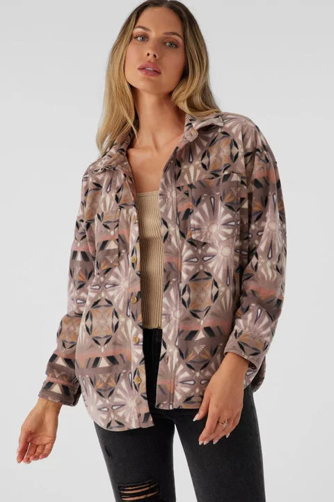 Rune Shacket Elegant Semi-Sheer Blouse