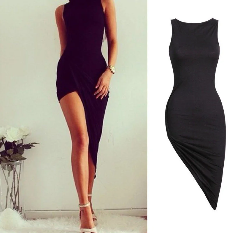 Sexy Women Sleeveless Bandage Bodycon Cocktail Party Long Maxi Dress Cozy Maxi Dress with Slit