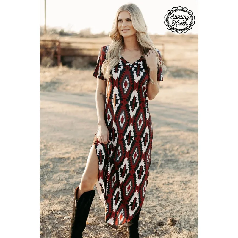 Sterling Kreek-Western Rebel Maxi Dress Stylish Longline Maxi Dress