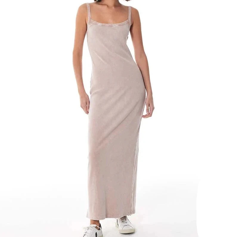 Tonya Maxi Dress | Dune Mineral Wash Comfortable Maxi Dress with Sleeves