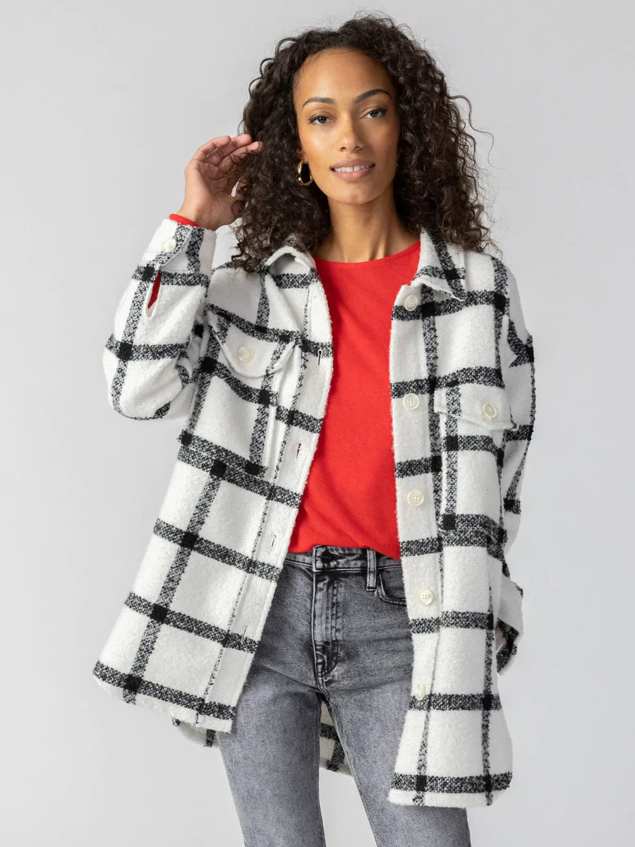 Town Shacket Classic Minimalist Blouse