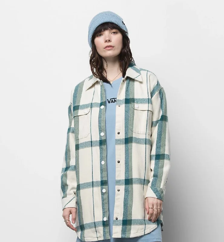 Vans W Hal Plaid Shacket Classic Minimalist Blouse