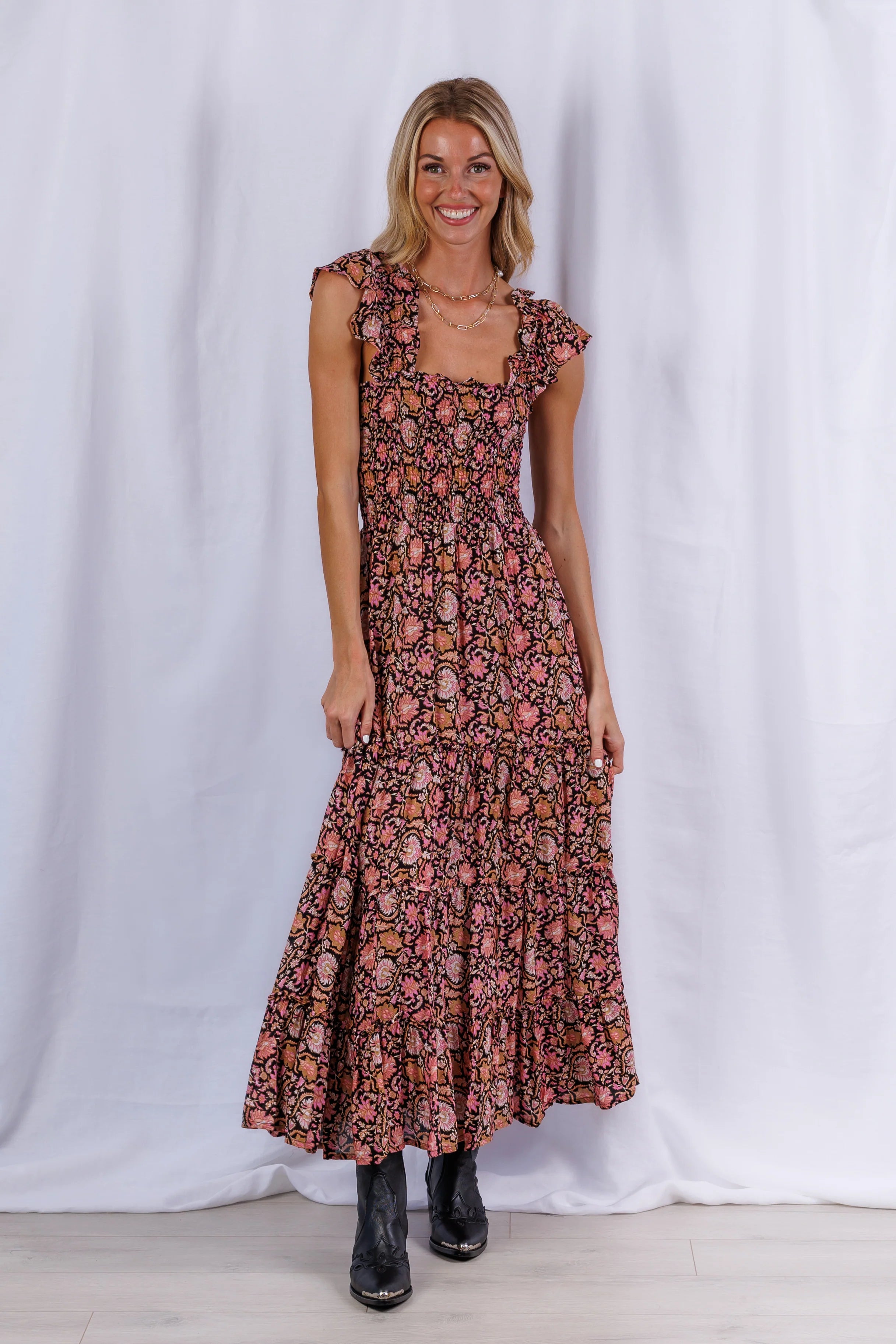 West Maxi Dress in Zuri Fashionable Off-Shoulder Maxi Dress