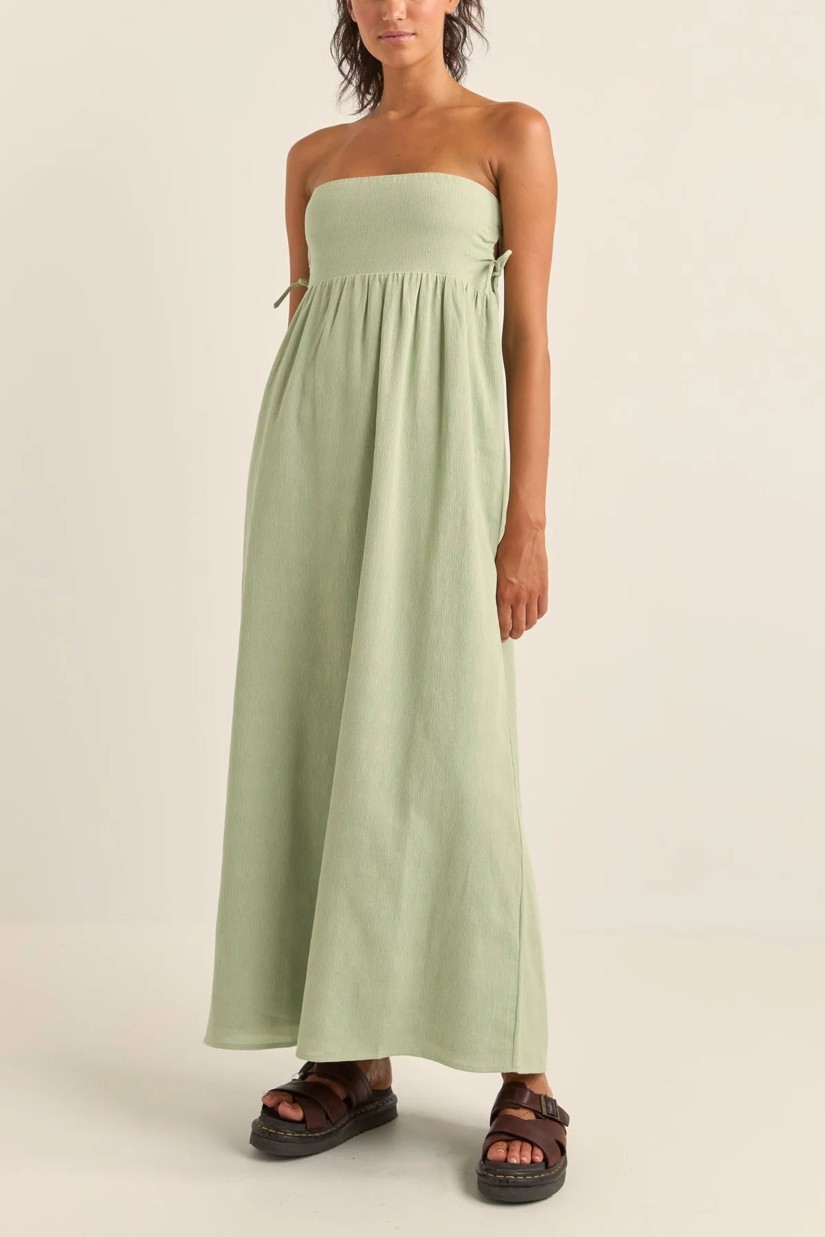 Zali Tie Side Maxi Dress - Sage Stylish Button-Up Maxi Dress