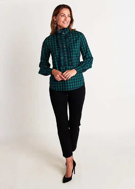 Navy Blue/Green Plaid