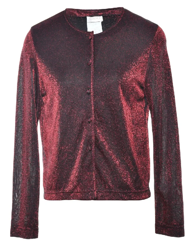 Metallic Evening Blouse - S Business Casual Blouse