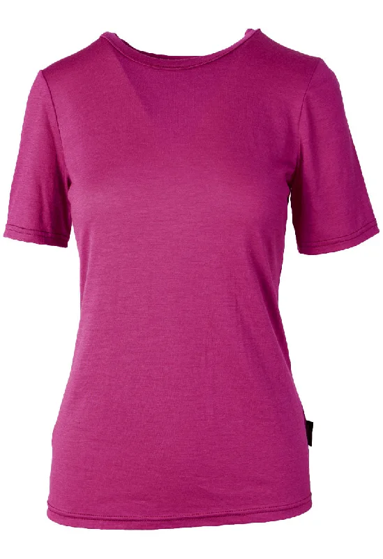 165 Women's Merino Short Sleeve T-Shirt Day By Day - Cyclam Oversized T-Shirt Spandex breathable