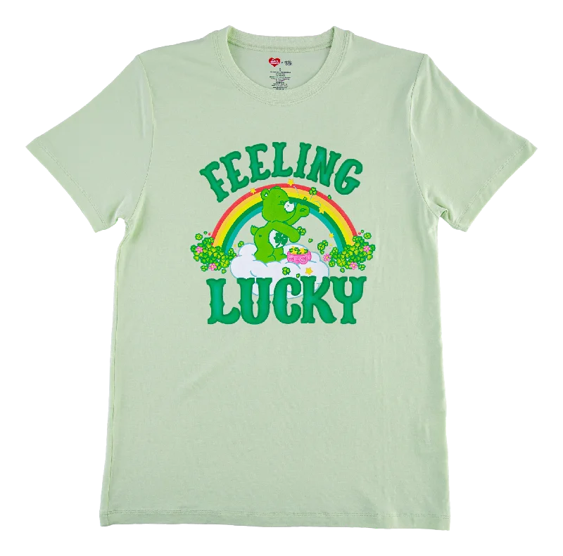 Birdie Bean Care Bears™ St. Patrick's Day Feeling Lucky Adult Graphic T-shirt Hooded Caped Shawl Collar