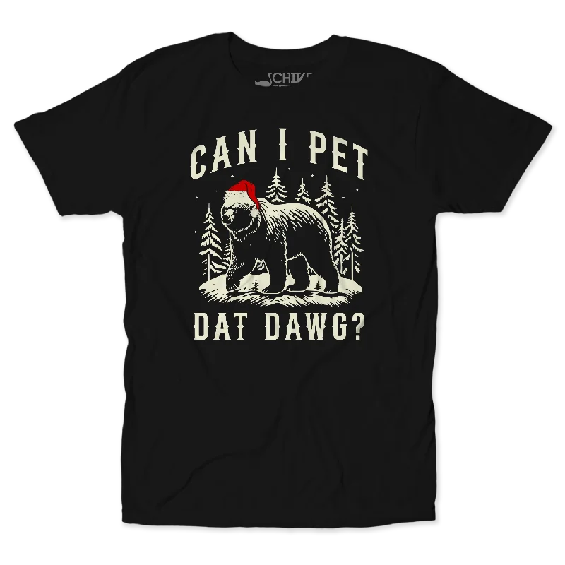 Dat Dawg Christmas Edition Unisex Tee Houndstooth Herringbone Solid