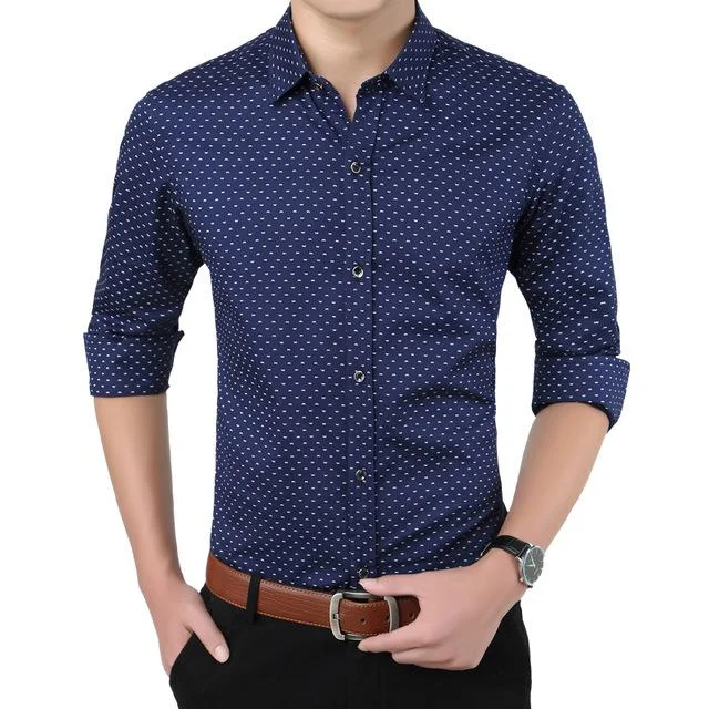 West Louis™ Designer Polka Dot Dress Shirts Terry Blend Velvet Blend Canvas Blend