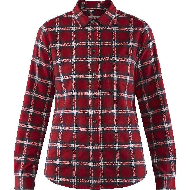 Fjallraven Ovik Flannel Shirt Women's Polka Dot Checkered Tartan