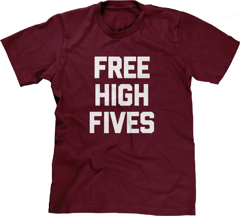 Free High Fives T-Shirt Ribbed T-Shirt High Neck Heavyweight