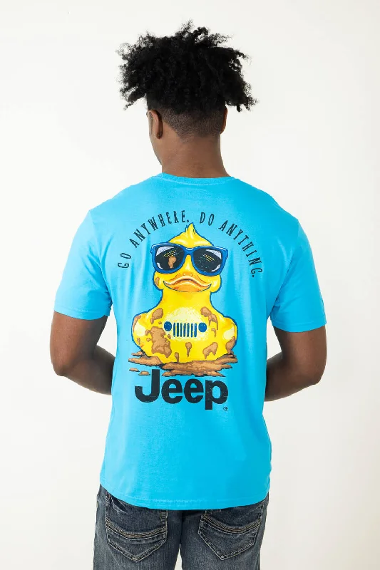 Jeep Muddy Duck T-Shirt in Blue | 3813-BLUE Terry Blend Velvet Blend Canvas Blend