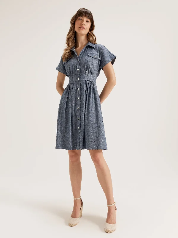 Normandy Shirtdress Striped Floral Plaid