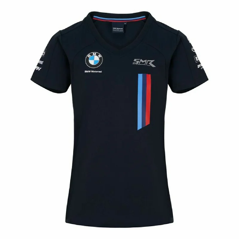 Official BMW Mottorad WSBK Team Woman's T Shirt - 20BMW-Sbk-Lt Seamless Knitted Crochet