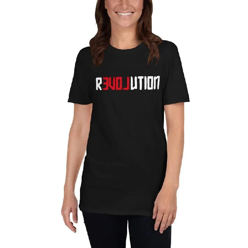 There is Love in Revolution - Premium T-Shirt Mesh Canvas Denim