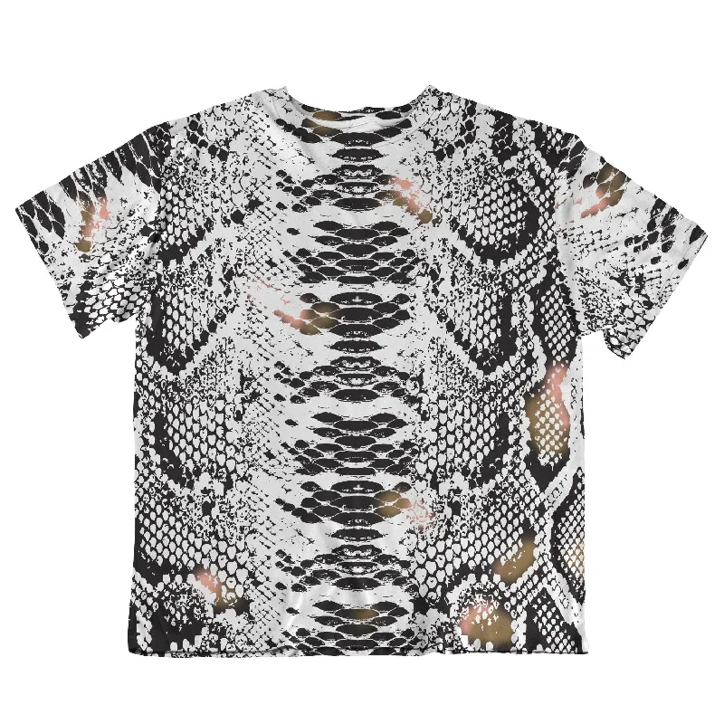 Unisex Oversized Tee - Snake Skin Lace Blend Ribbed Blend Corduroy Blend