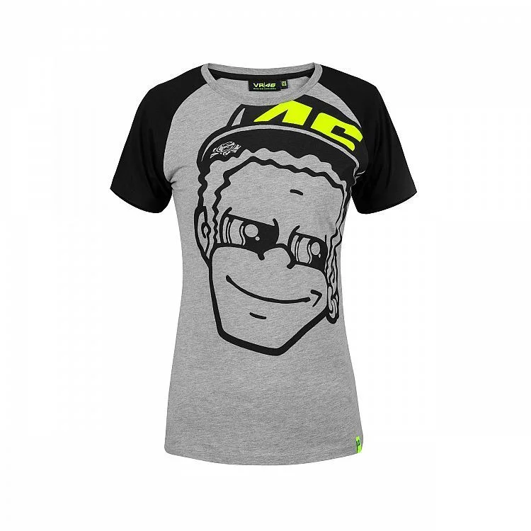 VR46 Official Valentino Rossi Womans Dottorino T'shirt - Vrwts 307605 Cozy Warm Stylish