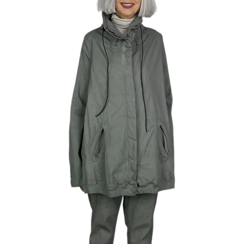 STRETCH TWILL A-LINE JACKET Cotton Jacket Linen Jacket Terry Jacket