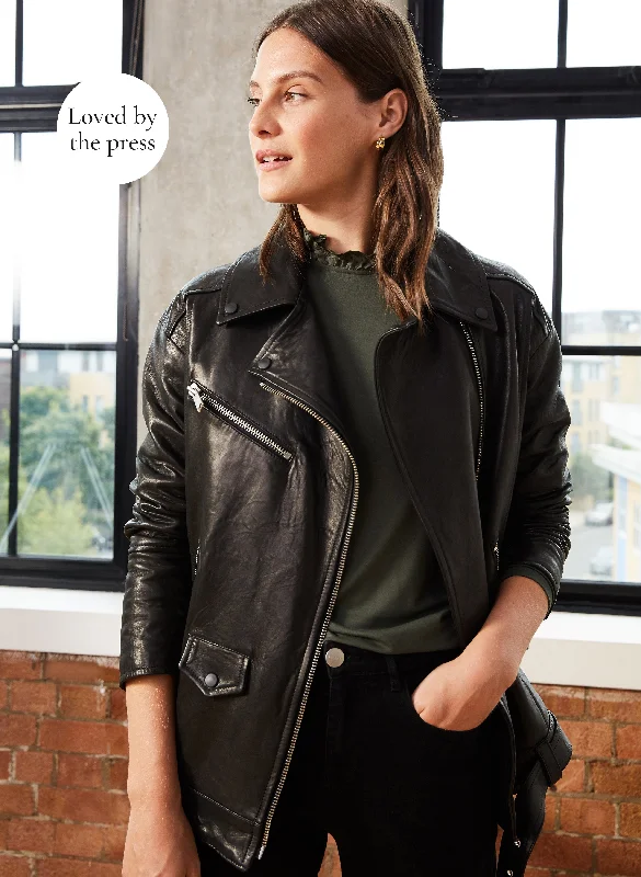 Alma Vegetable Tanned Leather Biker Jacket Wool Jacket Cashmere Jacket Tweed Jacket